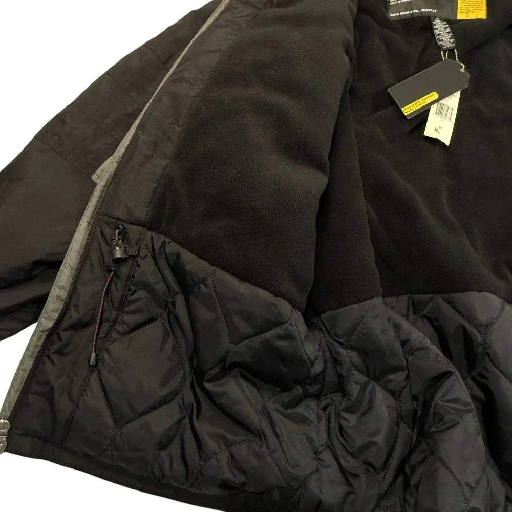Polo Jeans Co Ralph Lauren Snowboard Jacket Mens XL Black Grey NWT Hood Puffer